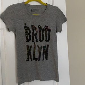 BROOKLYN INDUSTRIES heather gray Pima cotton tee